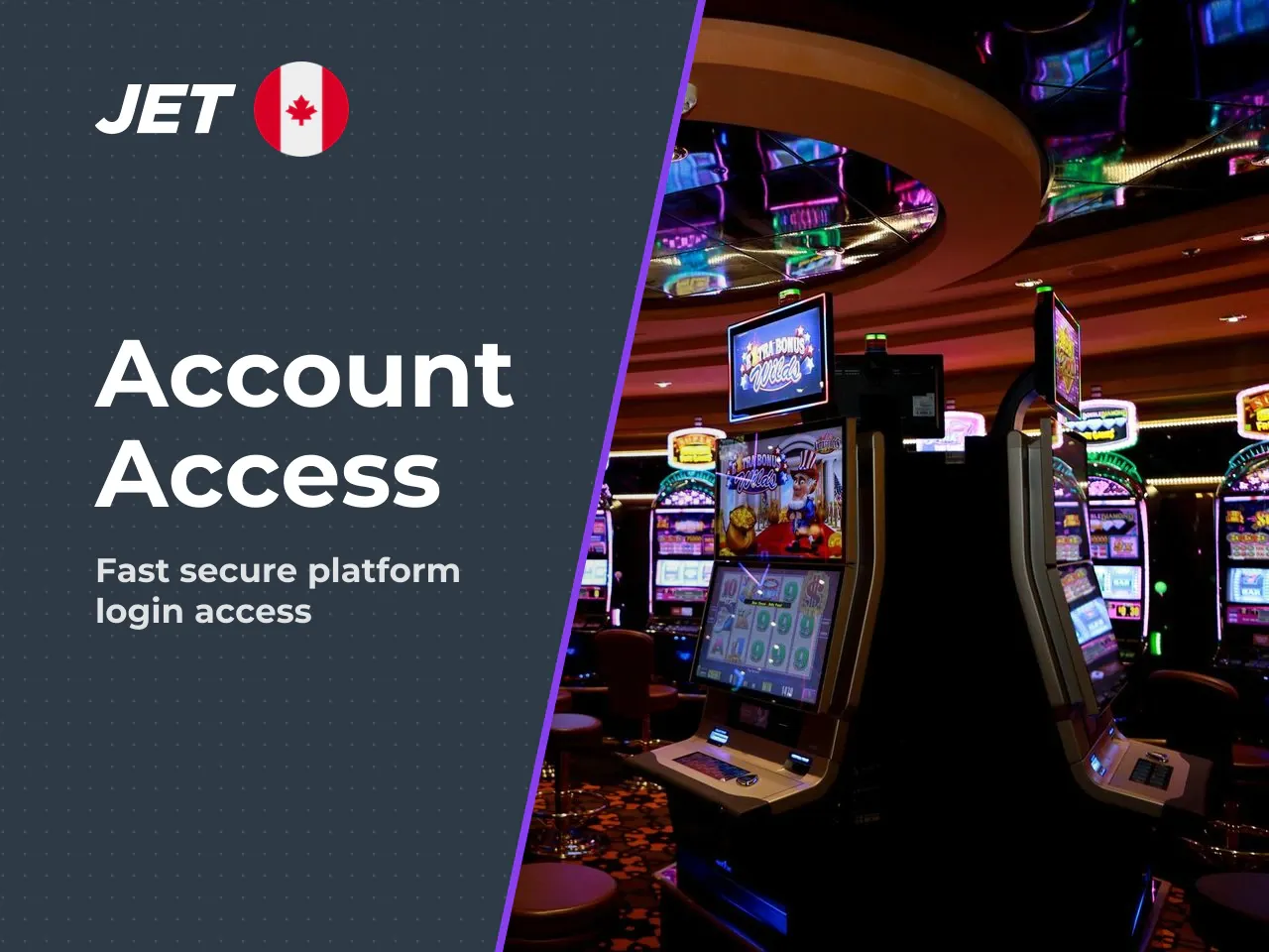 Jet Casino desktop and mobile login