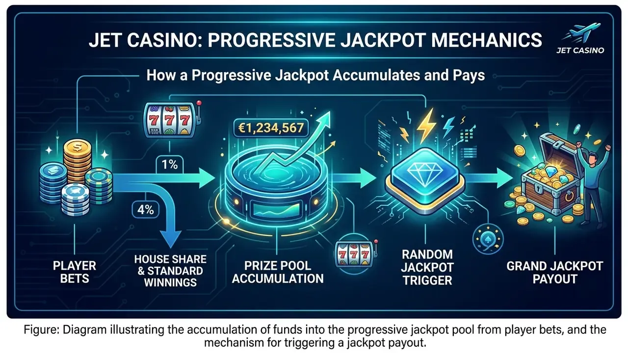 jet casino progressive jackpot mechanics and rules
